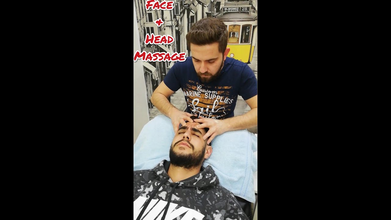 ASMR Masaj koltuğunda yüz ve kafa masajı keyfi  🇹🇷💈
